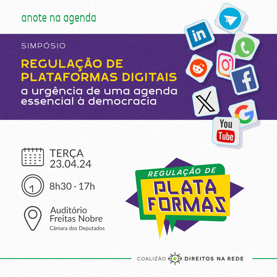 Simpósio Regulação de plataformas digitais A urgência de uma agenda